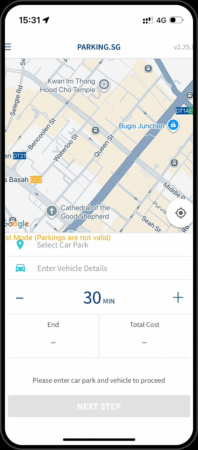 Video on carpark selection